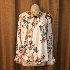 New York and Company Floral Blouse